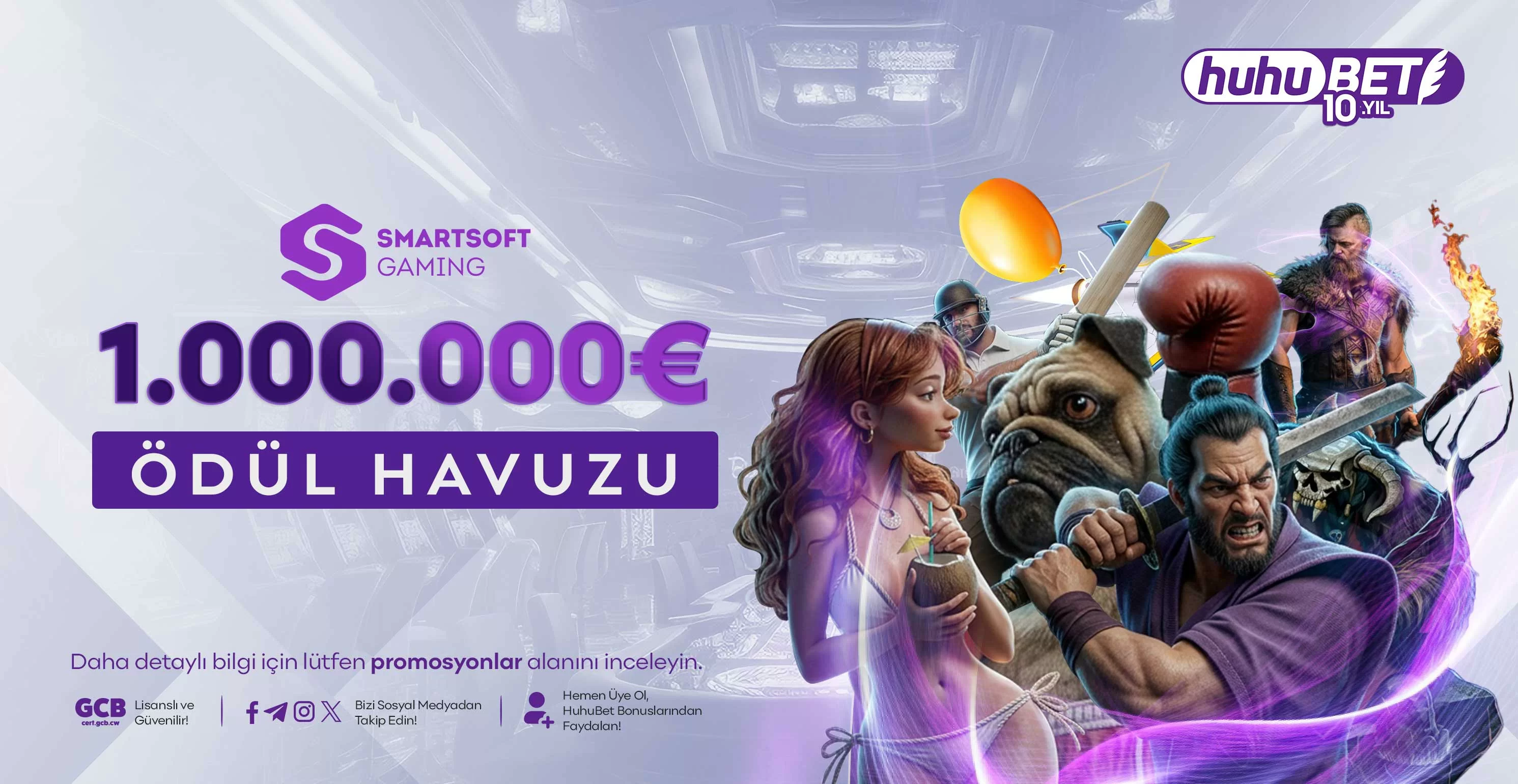 Huhubet SmartSoft Spin & Win turnuva görseli